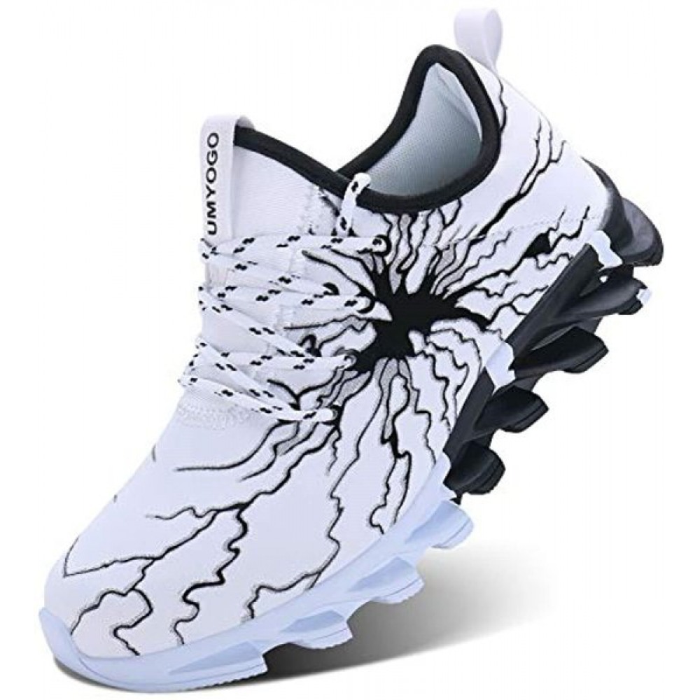 Fashion Graffiti Sneakers Tennis Running Shoes for Men White